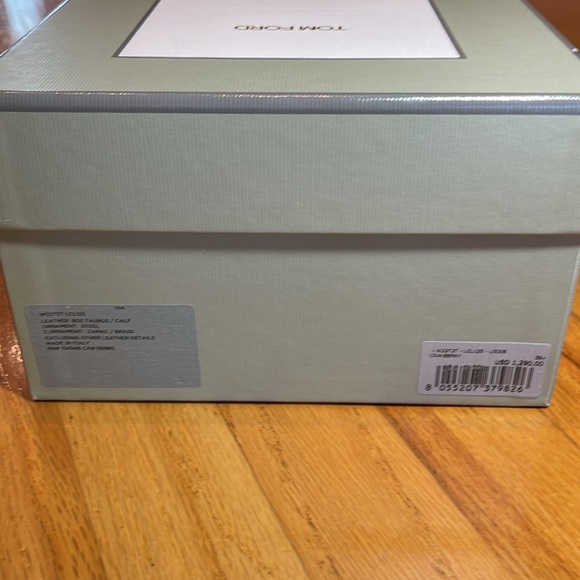 Tom Ford Padlock 105 lock cranberry leather heeled sandals sz 38.5 - Picture 16 of 17